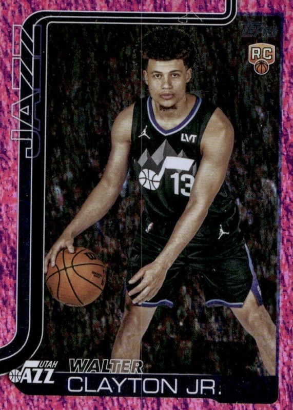 Walter Clayton Jr. 2025 Topps #218 Pink Holo Foil Rookie PSA 10