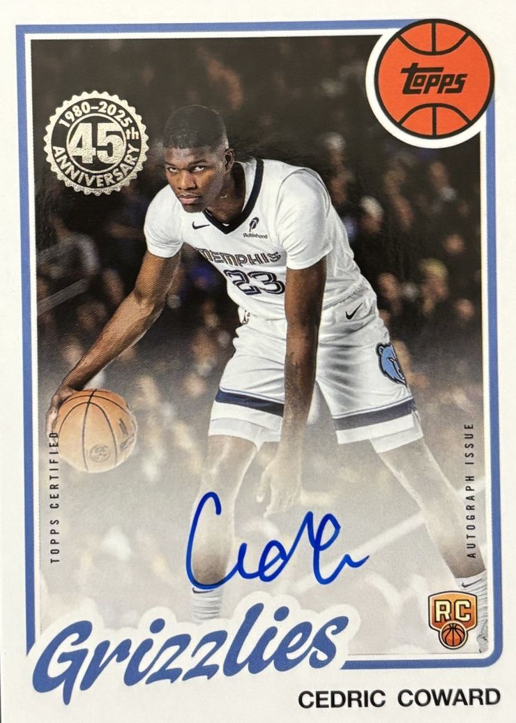 Cedric Coward 2025 Topps #80B2R-CC 1980-81 Topps Rookie Autographs