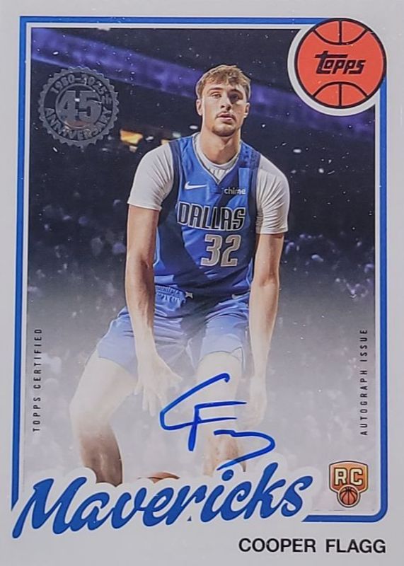 Cooper Flagg 2025 Topps #80B2R-CF 1980-81 Topps Rookie Autographs RAW