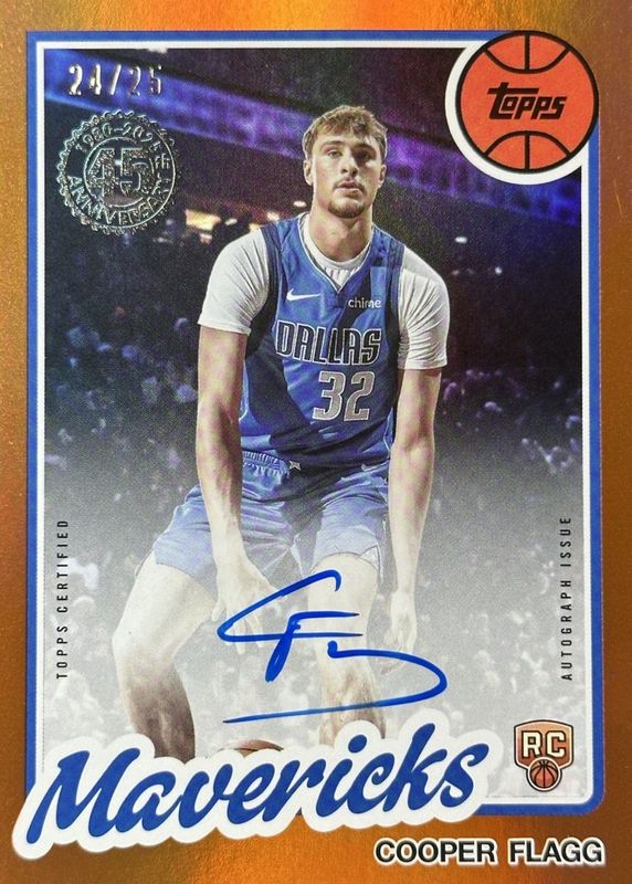 2025 Topps #80B2R-CF 1980-81 Topps Rookie Autographs - Orange Rainbow /25