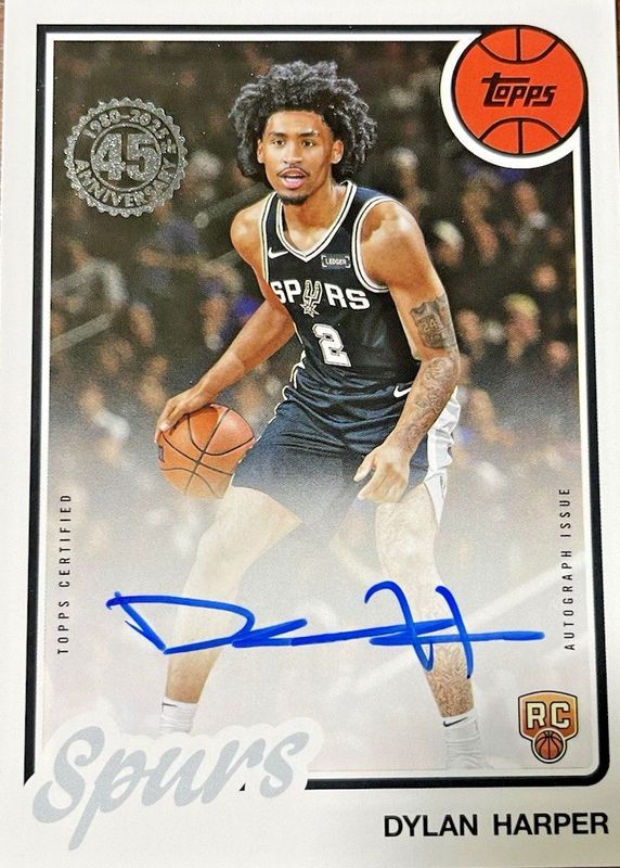 Dylan Harper 2025 Topps #80B2R-DH 1980-81 Topps Rookie Autographs RAW