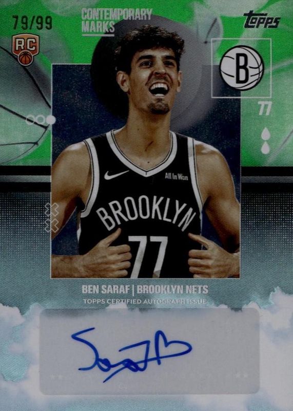 2025 Topps #CM-BS Contemporary Marks - Green Rainbow /99