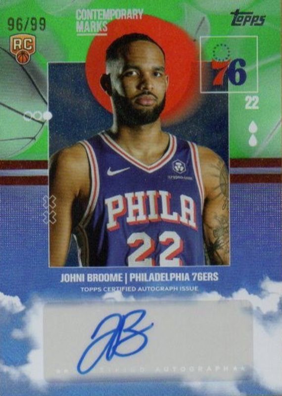 2025 Topps #CM-JO Contemporary Marks - Green Rainbow /99