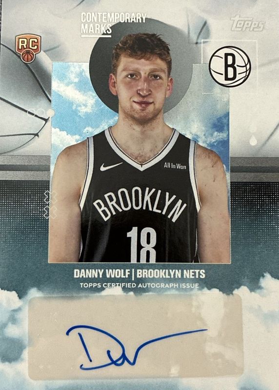 Danny Wolf 2025 Topps #CM-DW Contemporary Marks Rookie RAW