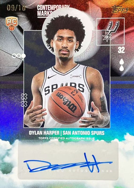 Dylan Harper 2025 Topps #CM-DH Contemporary Marks - Black Rainbow /10 Rookie RAW