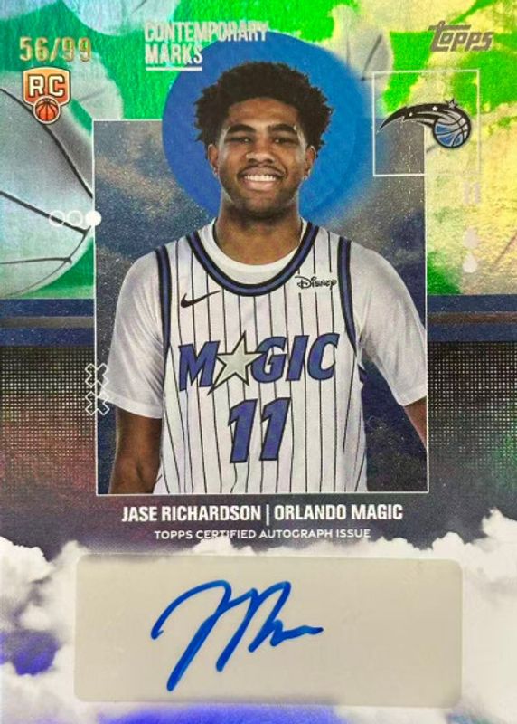 2025 Topps #CM-JR Contemporary Marks - Green Rainbow /99