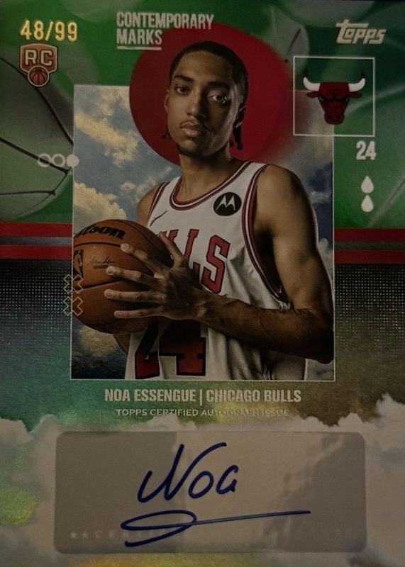 2025 Topps #CM-NE Contemporary Marks - Green Rainbow /99