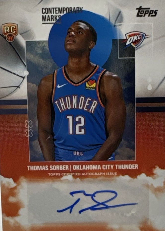 Thomas Sorber 2025 Topps #CM-TS Contemporary Marks Price Guide - Sports ...