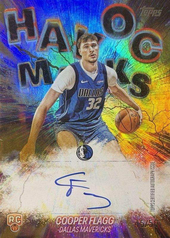 Cooper Flagg 2025 Topps #HM-CF Havoc Marks - Gold Rainbow /50 Rookie RAW