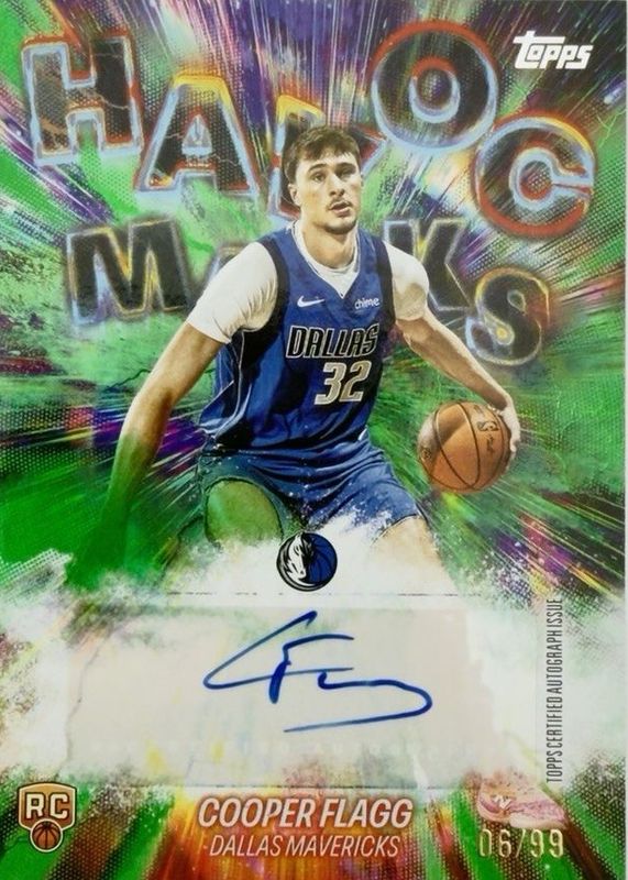 Cooper Flagg 2025 Topps #HM-CF Havoc Marks - Green Rainbow /99 Rookie RAW