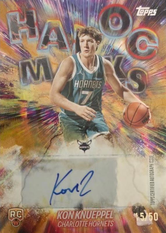 Kon Knueppel 2025 Topps #HM-KK Havoc Marks - Gold Rainbow /50 Rookie RAW