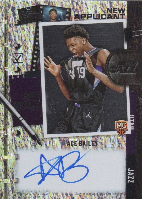 Ace Bailey 2025 Topps #NA-AB New Applicants Autographs - Holo Foil Rookie RAW