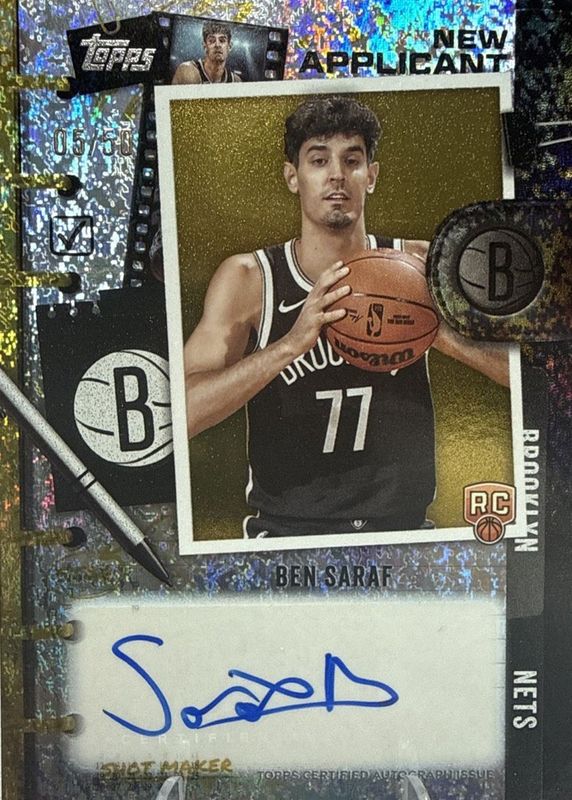 2025 Topps #NA-BS New Applicants Autographs - Gold Holo Foil /50