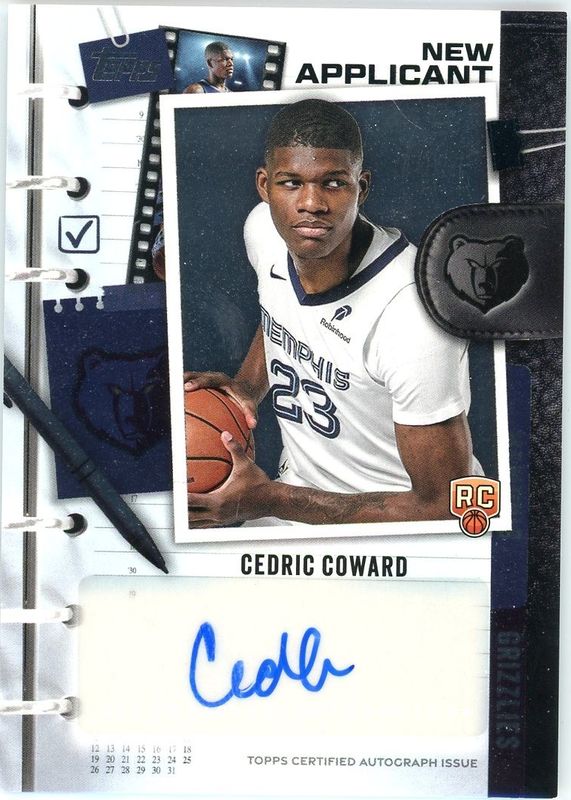 Cedric Coward 2025 Topps #NA-CC New Applicants Autographs Rookie RAW