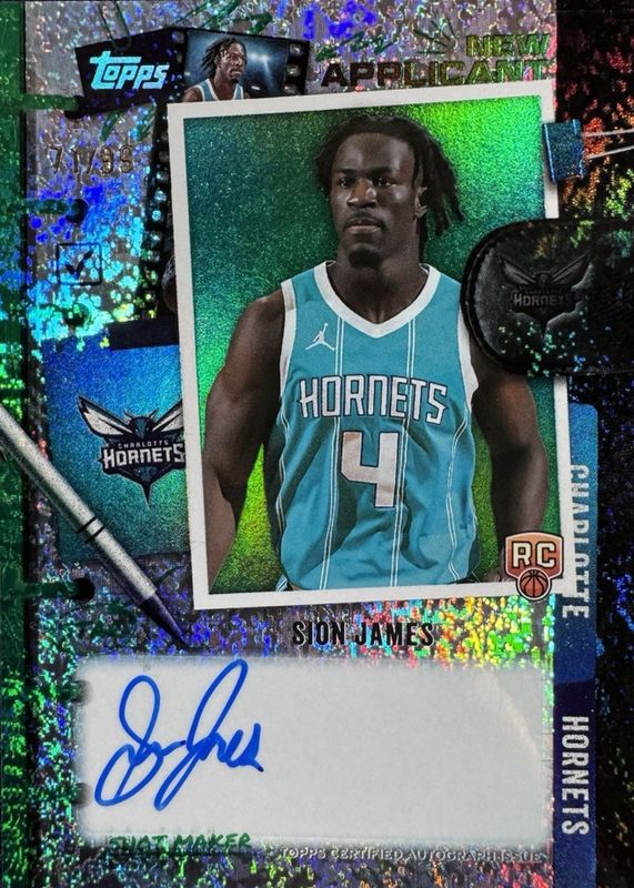 2025 Topps #NA-SJ New Applicants Autographs - Green Holo Foil /99