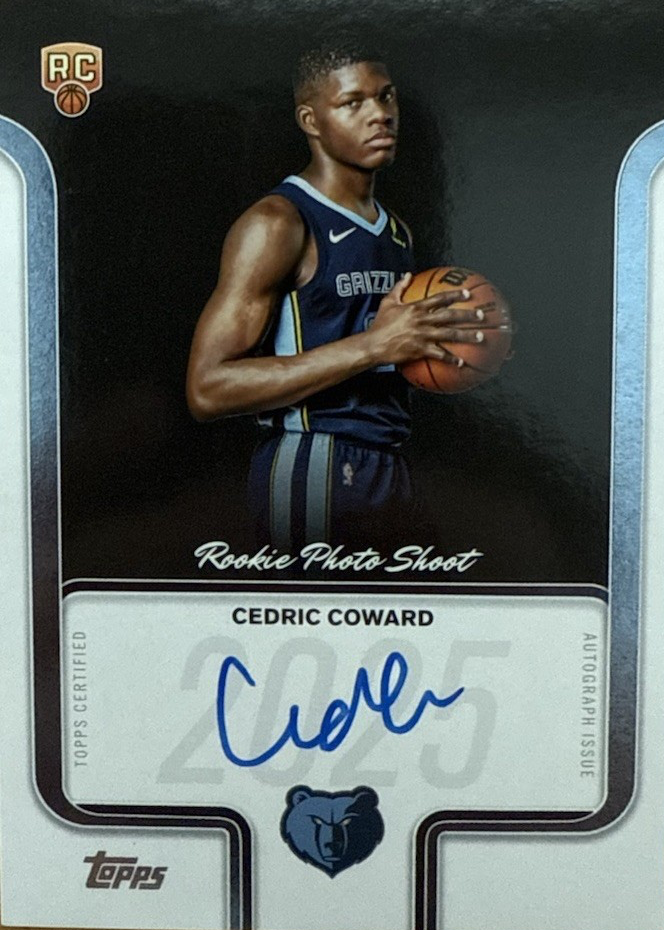 Cedric Coward 2025 Topps #RP-CC Rookie Photo Shoot Autographs