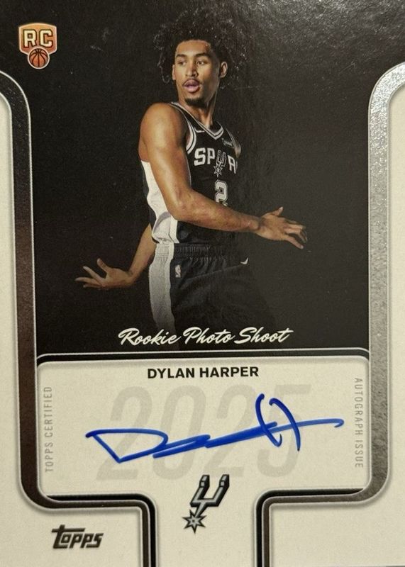 Dylan Harper 2025 Topps #RP-DH Rookie Photo Shoot Autographs RAW