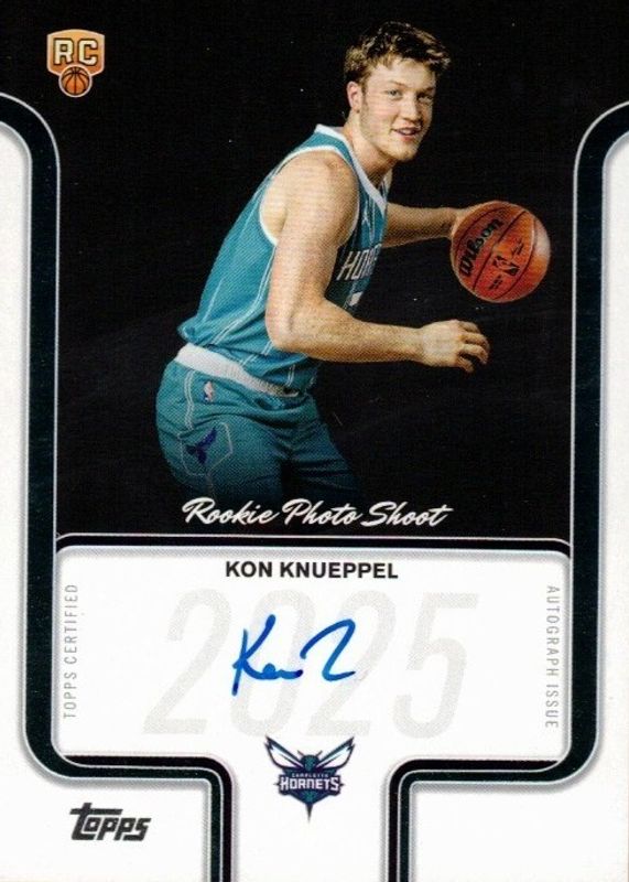 Kon Knueppel 2025 Topps #RP-KK Rookie Photo Shoot Autographs RAW