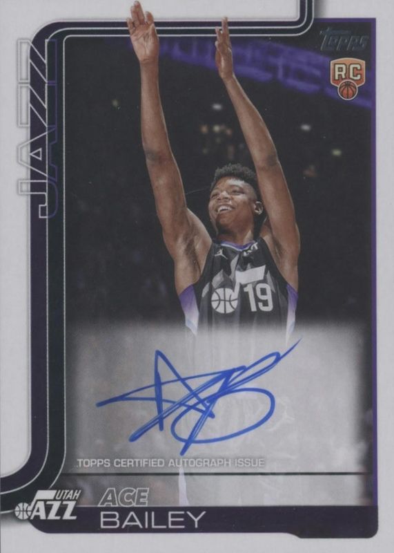 Ace Bailey 2025 Topps #TFRR-AB Flagship Real One Rookie Autographs RAW