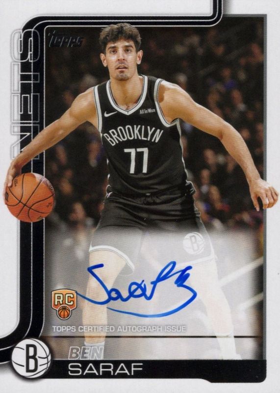 2025 Topps #TFRR-BS Flagship Real One Rookie Autographs