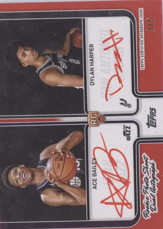2025 Topps #RPD-DH Rookie Photo Shoot Dual Autographs - Red /5