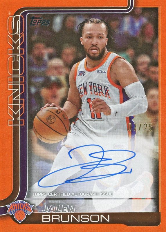 2025 Topps #TFRA-JB Flagship Real One Autographs - Orange Rainbow /25