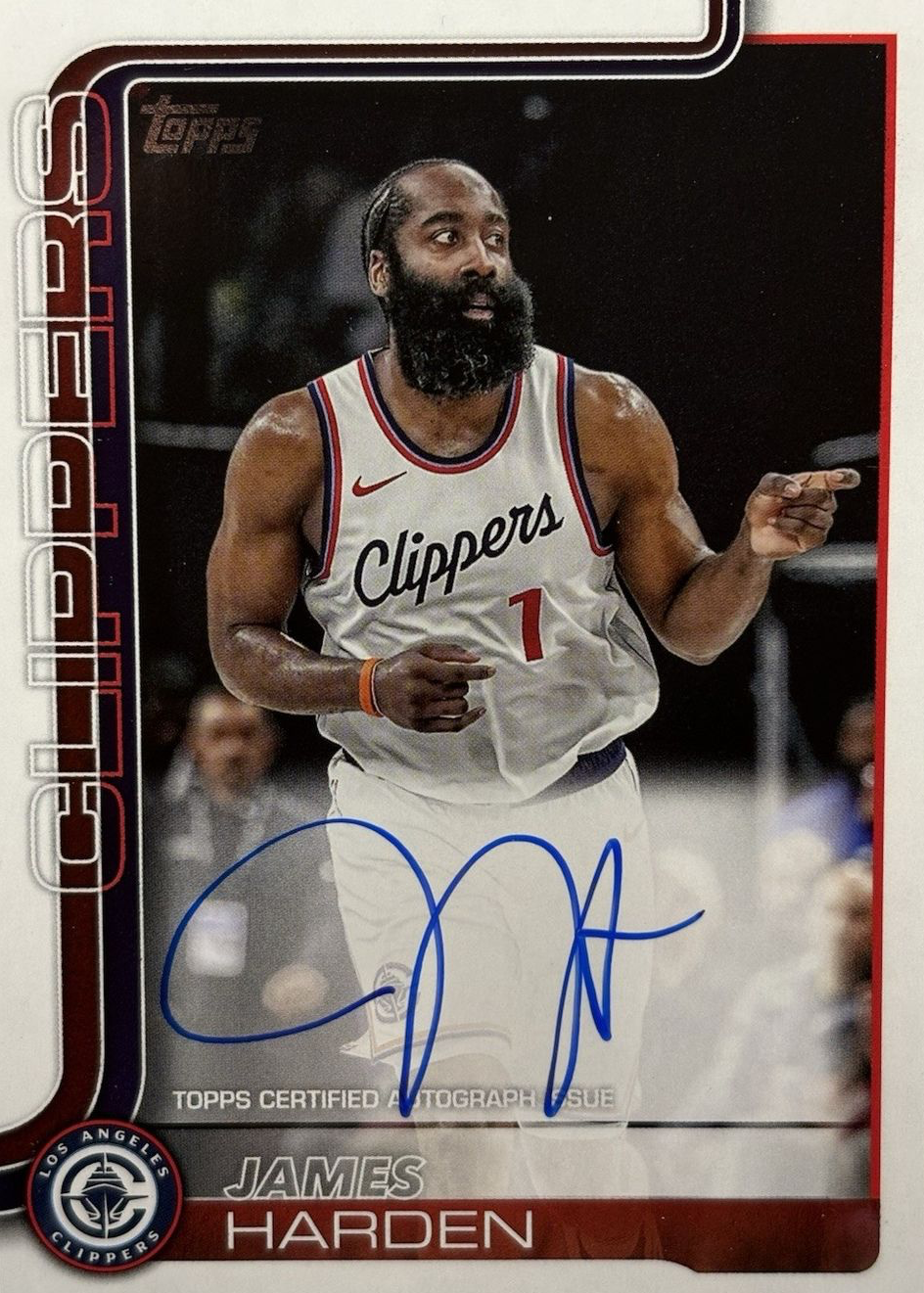 James Harden 2025 Topps #TFRA-JH Flagship Real One Autographs