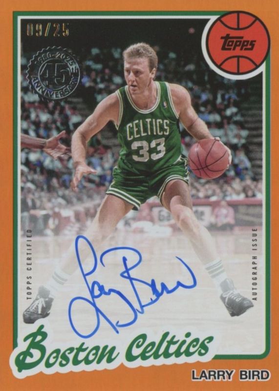 2025 Topps #80B2-LB 1980-81 Topps Autographs - Orange Rainbow /25