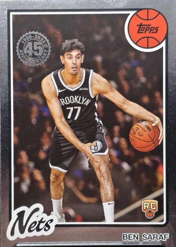 Ben Saraf 2025 Topps #80BK-72 1980-81 Topps Rookie RAW