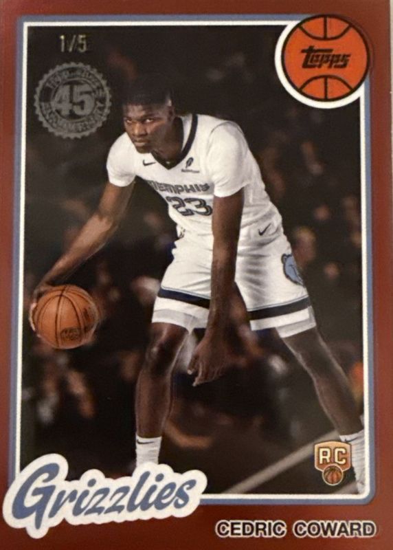 Cedric Coward 2025 Topps #80BK-58 1980-81 Topps - Red /5 Rookie RAW