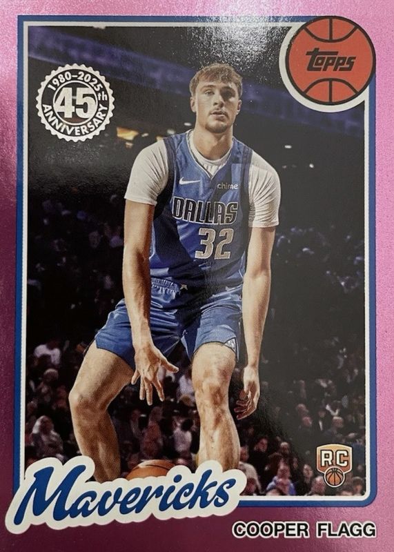 Cooper Flagg 2025 Topps #80BK-51 1980-81 Topps - Pink Rookie PSA 10