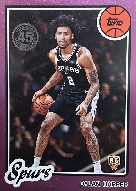 Dylan Harper 2025 Topps #80BK-52 1980-81 Topps - Pink Rookie RAW