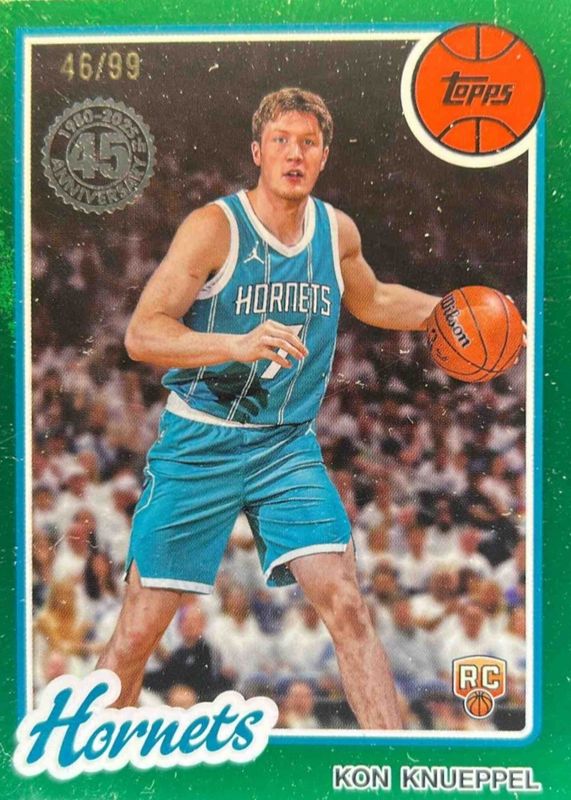 Kon Knueppel 2025 Topps #80BK-53 1980-81 Topps - Green /99 Rookie RAW