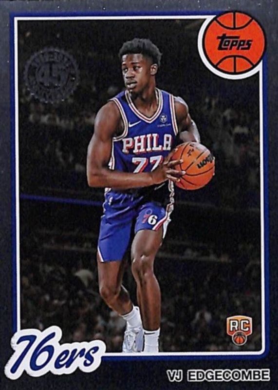 VJ Edgecombe 2025 Topps #80BK-96 1980-81 Topps Rookie RAW