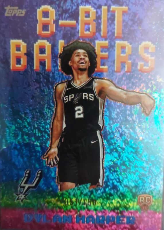 Dylan Harper 2025 Topps #8B-32 8-Bit Ballers - Blue Holo Foil /150 Rookie RAW
