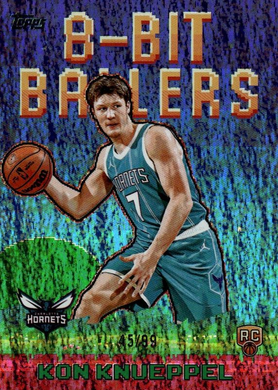 Kon Knueppel 2025 Topps #8B-34 8-Bit Ballers - Green Holo Foil /99 Rookie RAW
