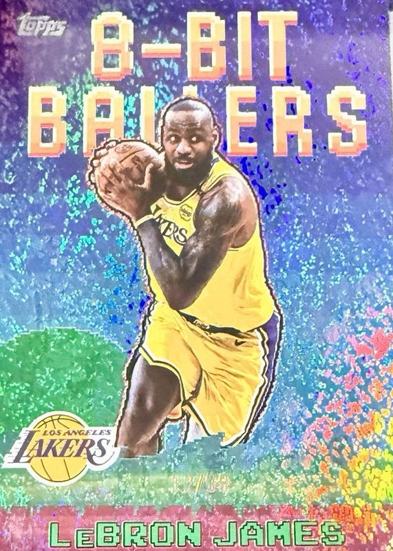 LeBron James 2025 Topps #8B-19 8-Bit Ballers - Green Holo Foil /99