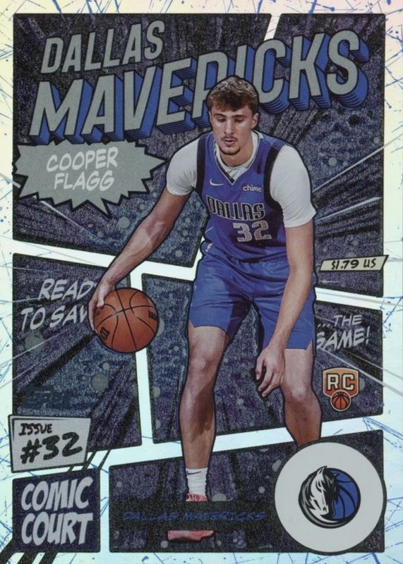 Cooper Flagg 2025 Topps #CC-16 Comic Court /(SSP) Rookie PSA 10