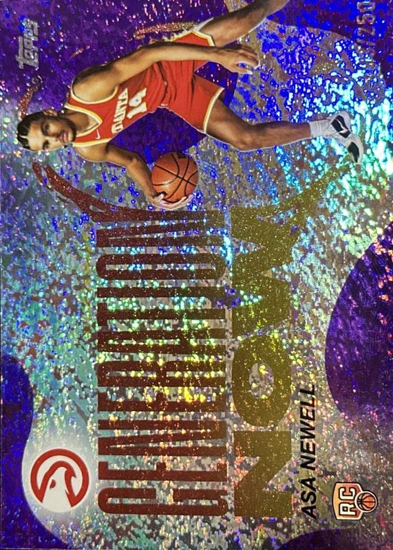 Asa Newell 2025 Topps #GN-23 Generation Now - Purple Holo Foil /250 Rookie RAW