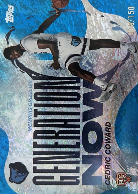 Cedric Coward 2025 Topps #GN-11 Generation Now - Blue Holo Foil /150 Rookie RAW