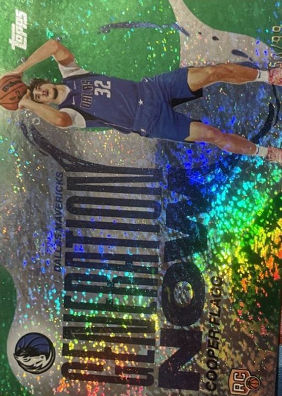 Cooper Flagg 2025 Topps #GN-1 Generation Now - Green Holo Foil /99 Rookie RAW