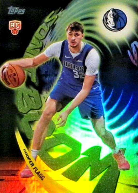 Cooper Flagg 2025 Topps #SB-18 Sonic Boom /(SSP) Rookie RAW