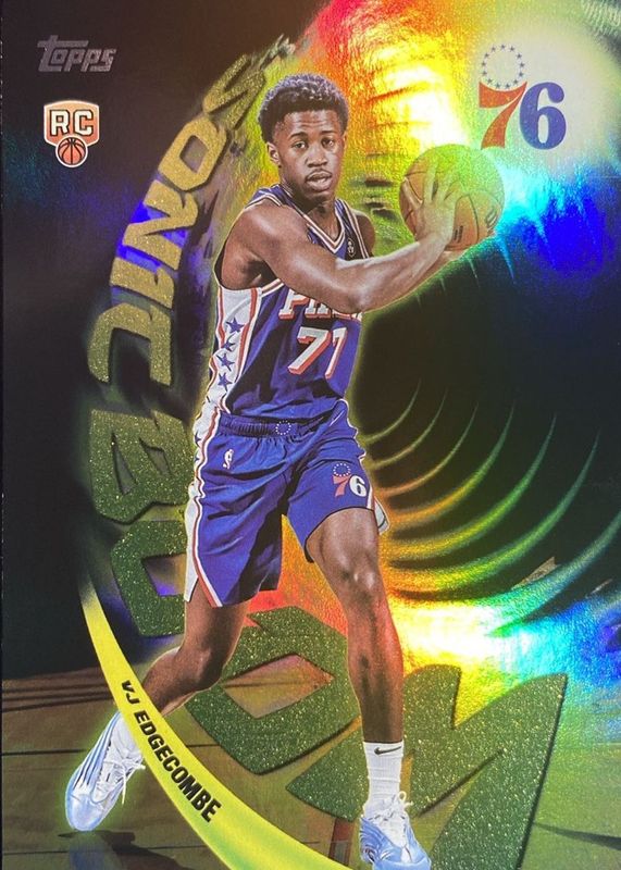VJ Edgecombe 2025 Topps #SB-20 Sonic Boom /(SSP) Rookie RAW