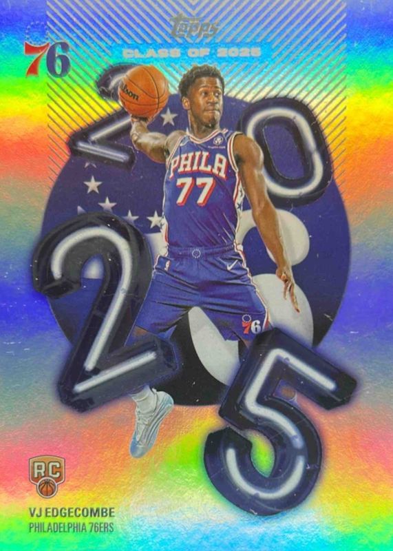 VJ Edgecombe 2025 Topps #C25-3 Class of 2025 /(SSP) Rookie RAW