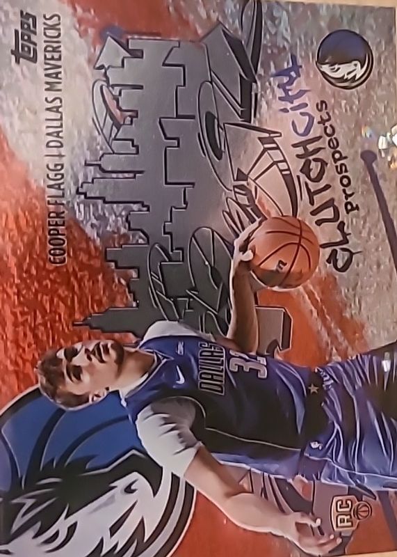 Cooper Flagg 2025 Topps #CC-1 Clutch City Prospects - Red Holo Foil /5 Rookie RAW