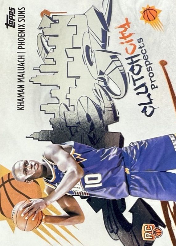 Khaman Maluach 2025 Topps #CC-10 Clutch City Prospects Rookie RAW
