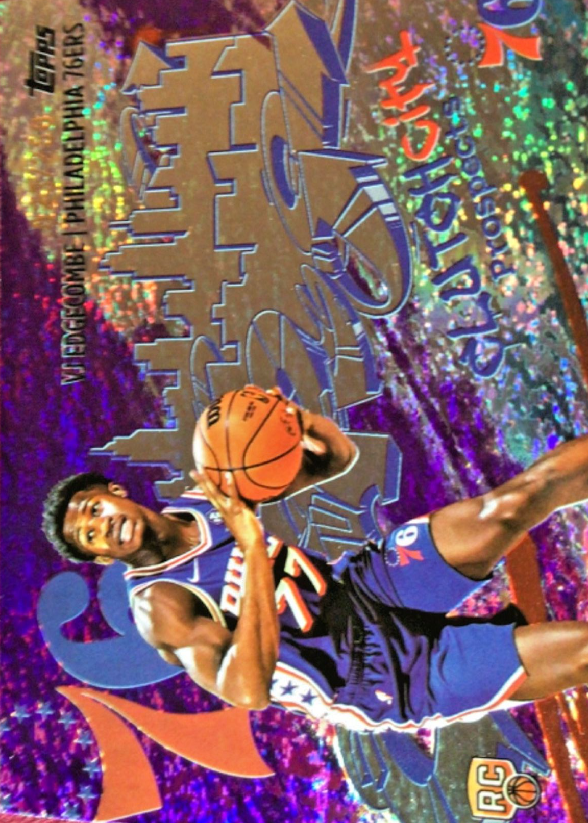 VJ Edgecombe 2025 Topps #CC-3 Clutch City Prospects - Purple Holo