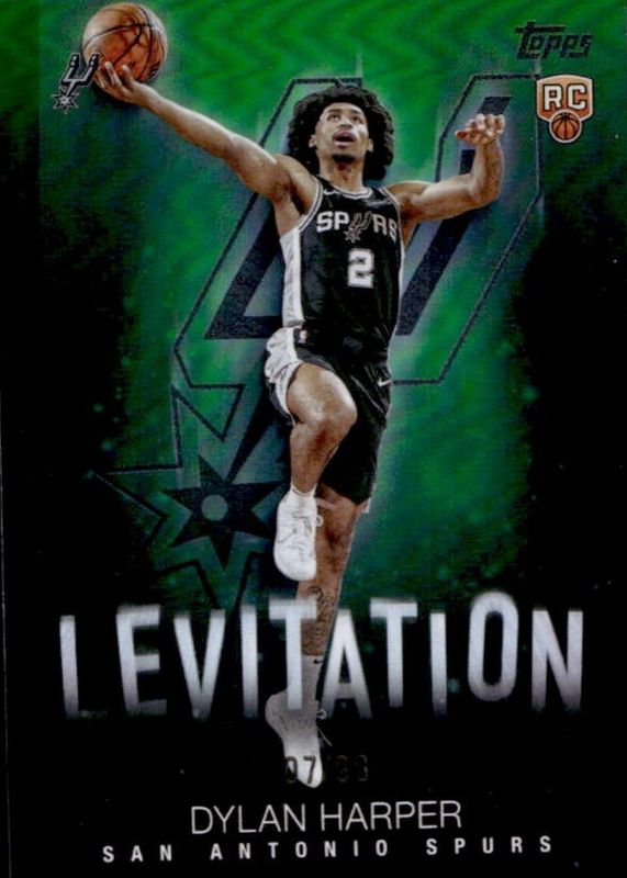Dylan Harper 2025 Topps #L-17 Levitation - Green Rainbow /99 Rookie RAW