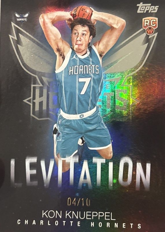 Kon Knueppel 2025 Topps #L-19 Levitation - Black Rainbow /10 Rookie RAW