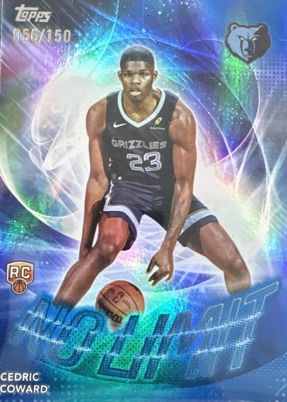 Cedric Coward 2025 Topps #NL-11 No Limit - Blue Rainbow /150 Rookie RAW